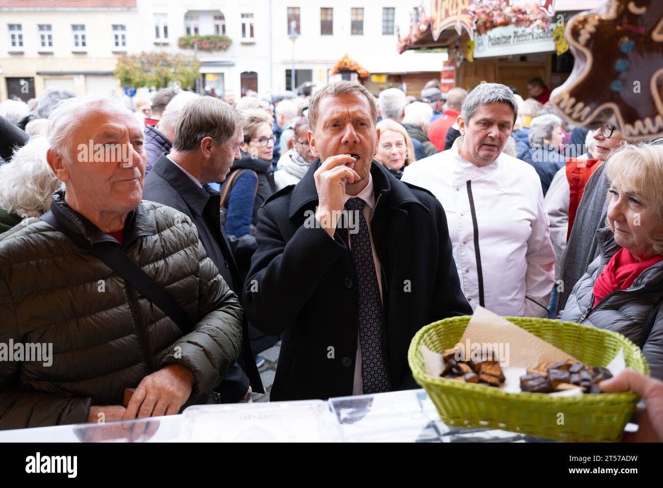 Pulsnitz Gingerbread Market, Pulsnitz, Saxony, Germany Stock