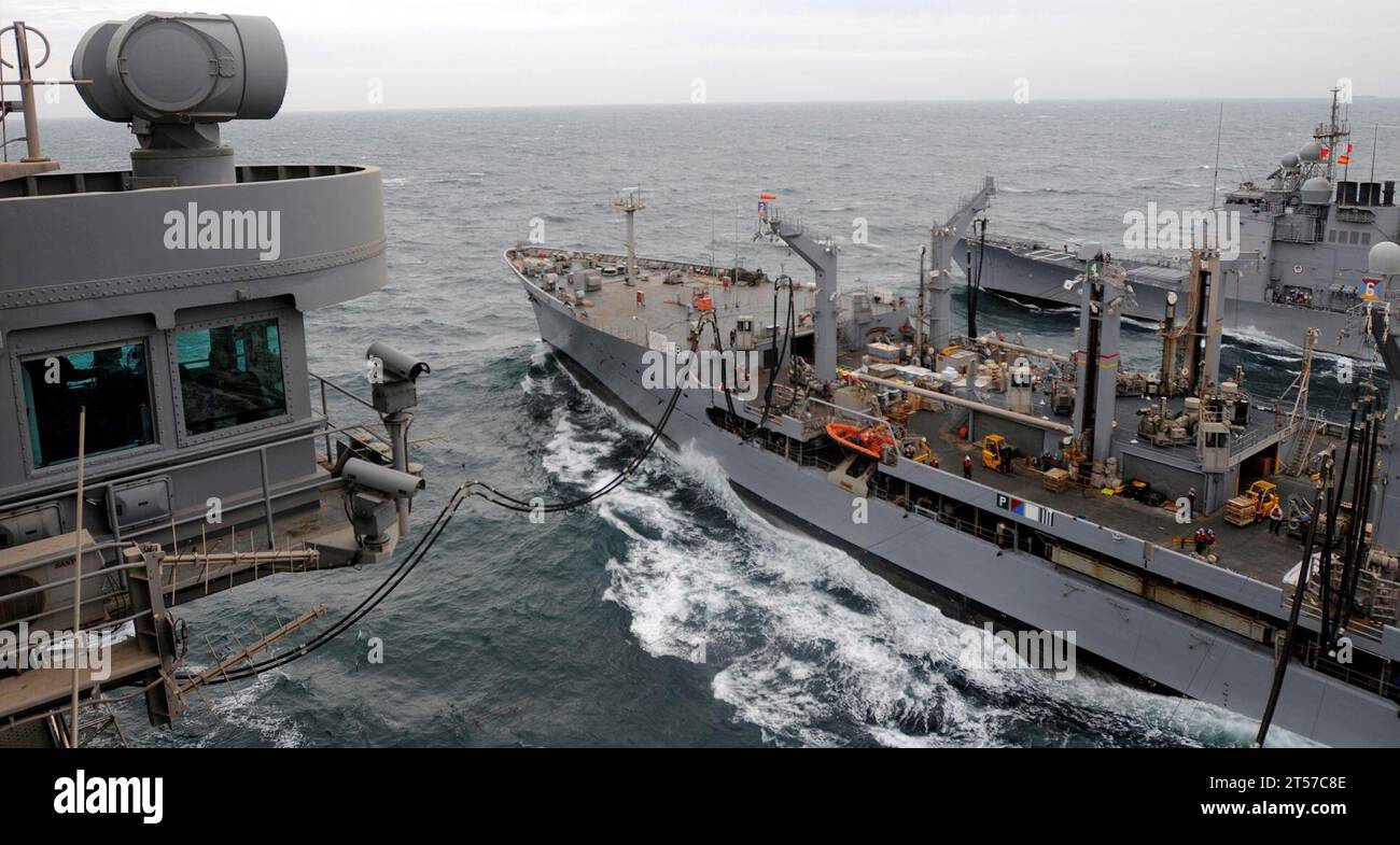 US Navy The Military Sealift Command Henry J. Kaiserclass fleet replenishment oiler USNS