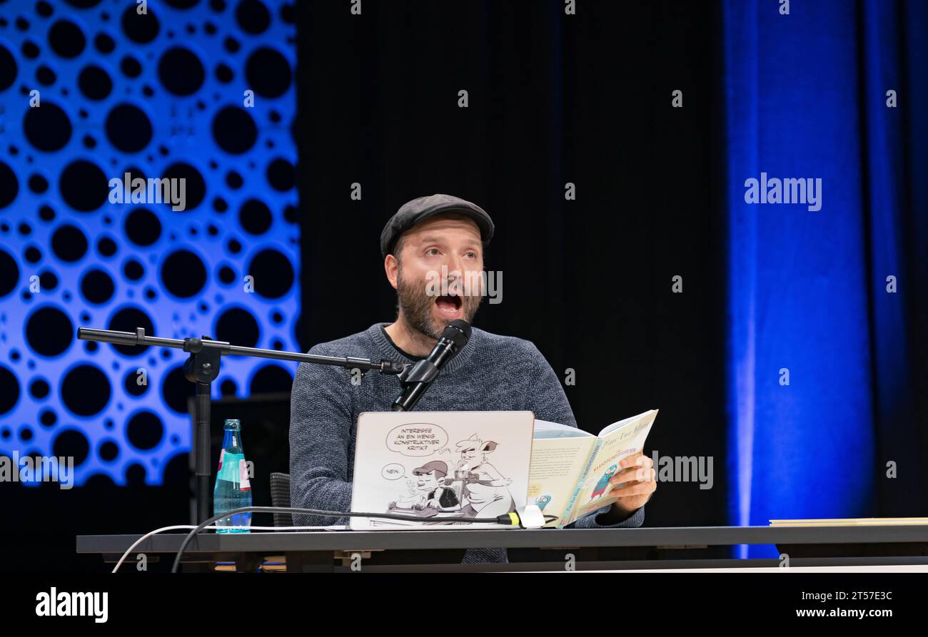 FRANKFURT AM MAIN, Germany - October 22 2023: Marc-Uwe Kling (*1982