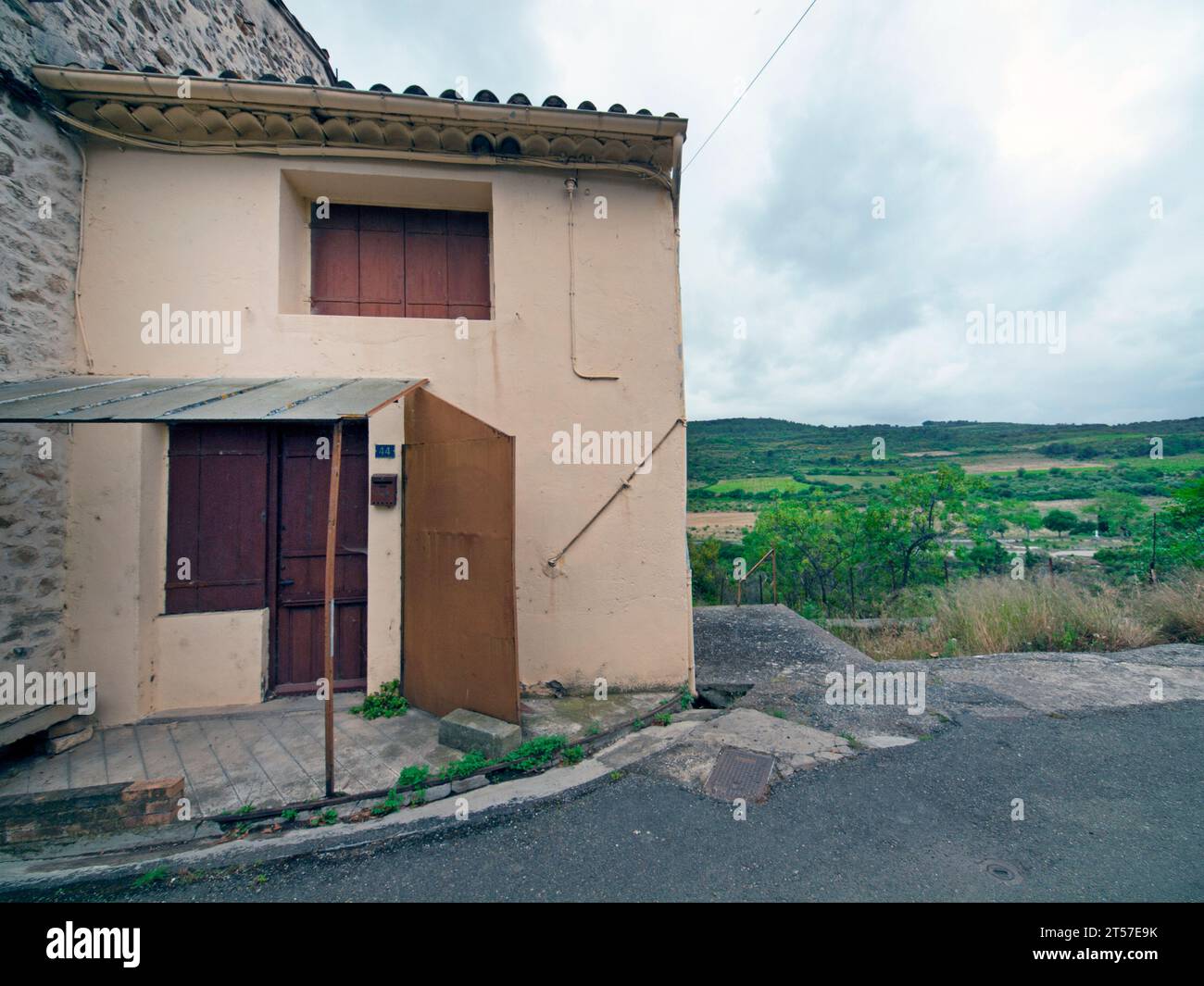 La Caunette, a small village in the Herault department of southern France Stock Photo