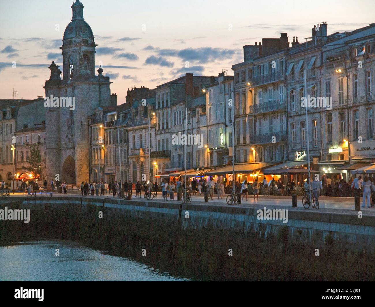 A warm evening in La Rochelle, France Stock Photo