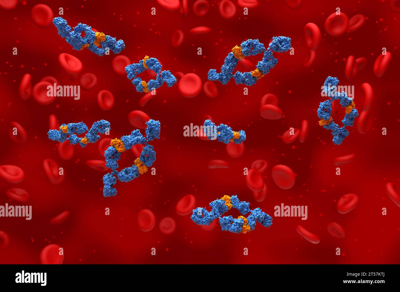Monoclonal antibodies (Adalimumab) - isometric view 3d illustration Stock Photo