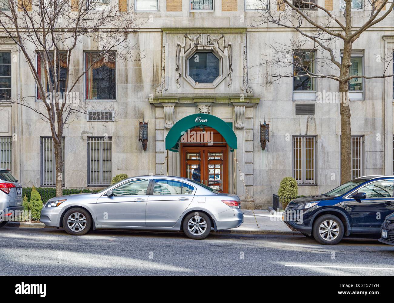 One East End Avenue stands isolated overlooking the East River; the