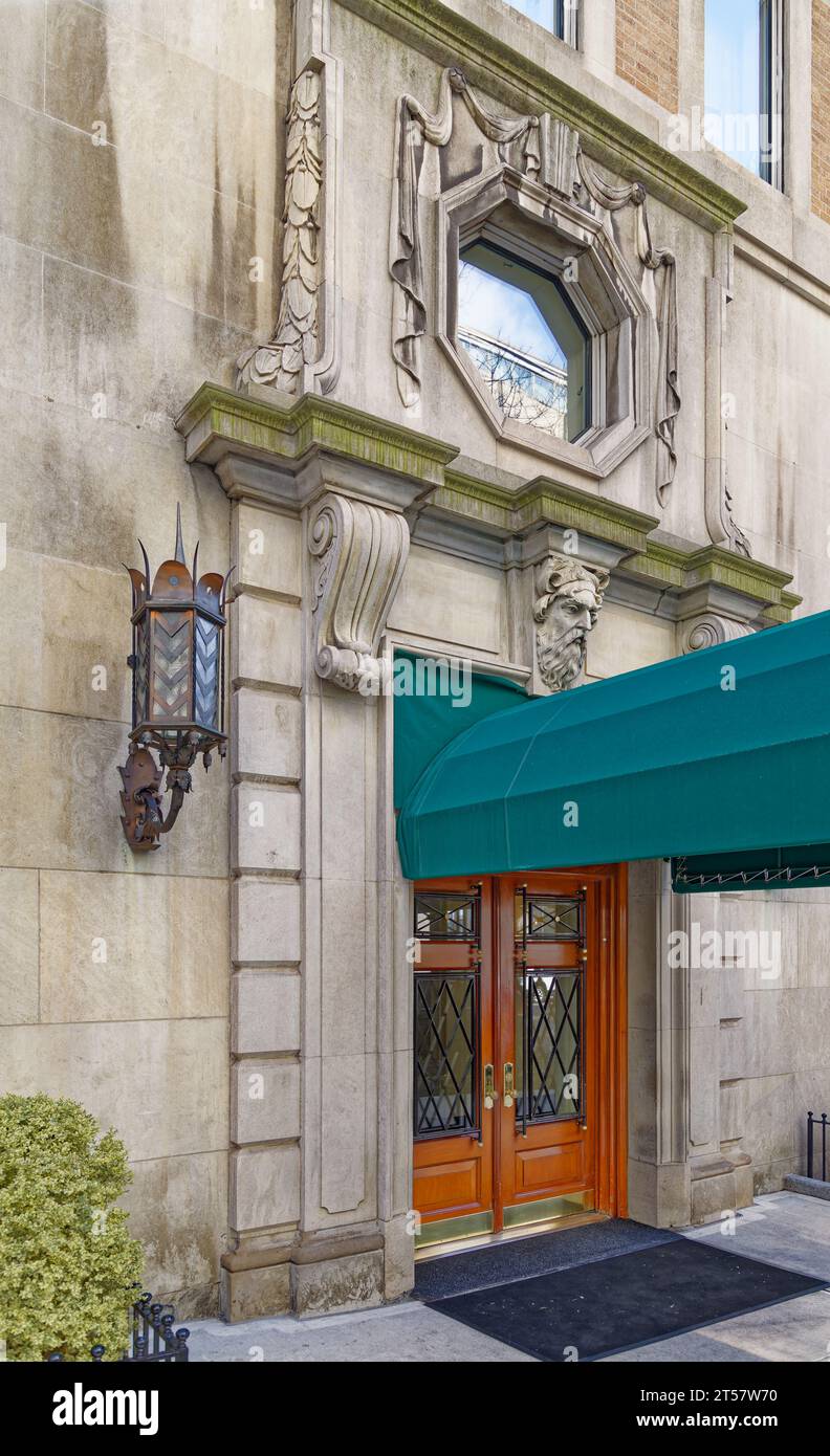 One East End Avenue stands isolated overlooking the East River; the