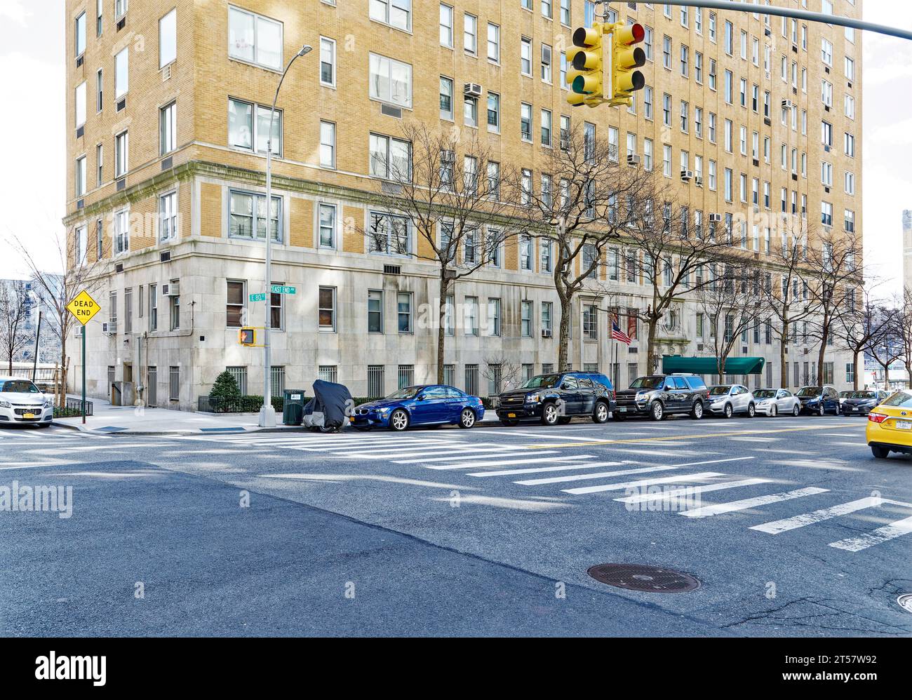 One East End Avenue stands isolated overlooking the East River; the