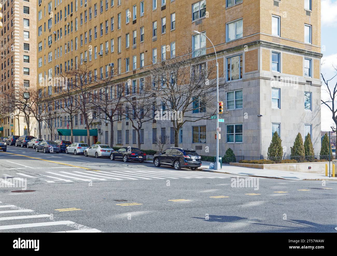 One East End Avenue stands isolated overlooking the East River; the