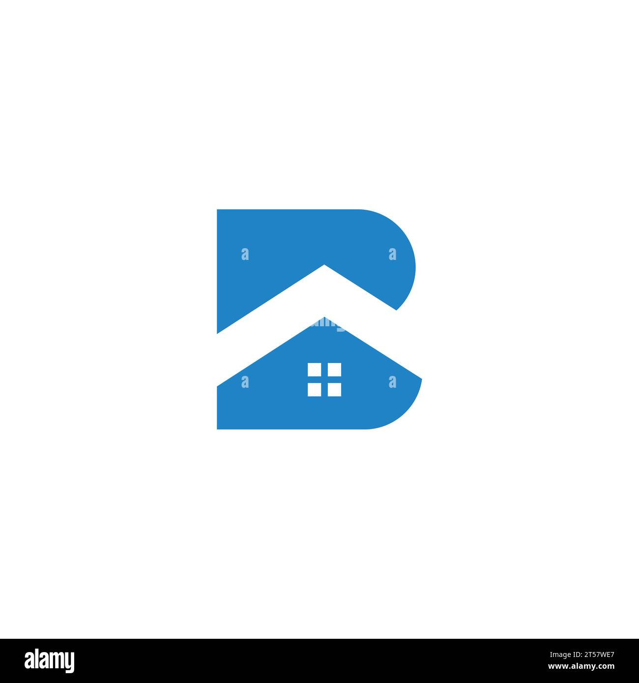 Initial letter b and house logo design template Vector Image Stock ...