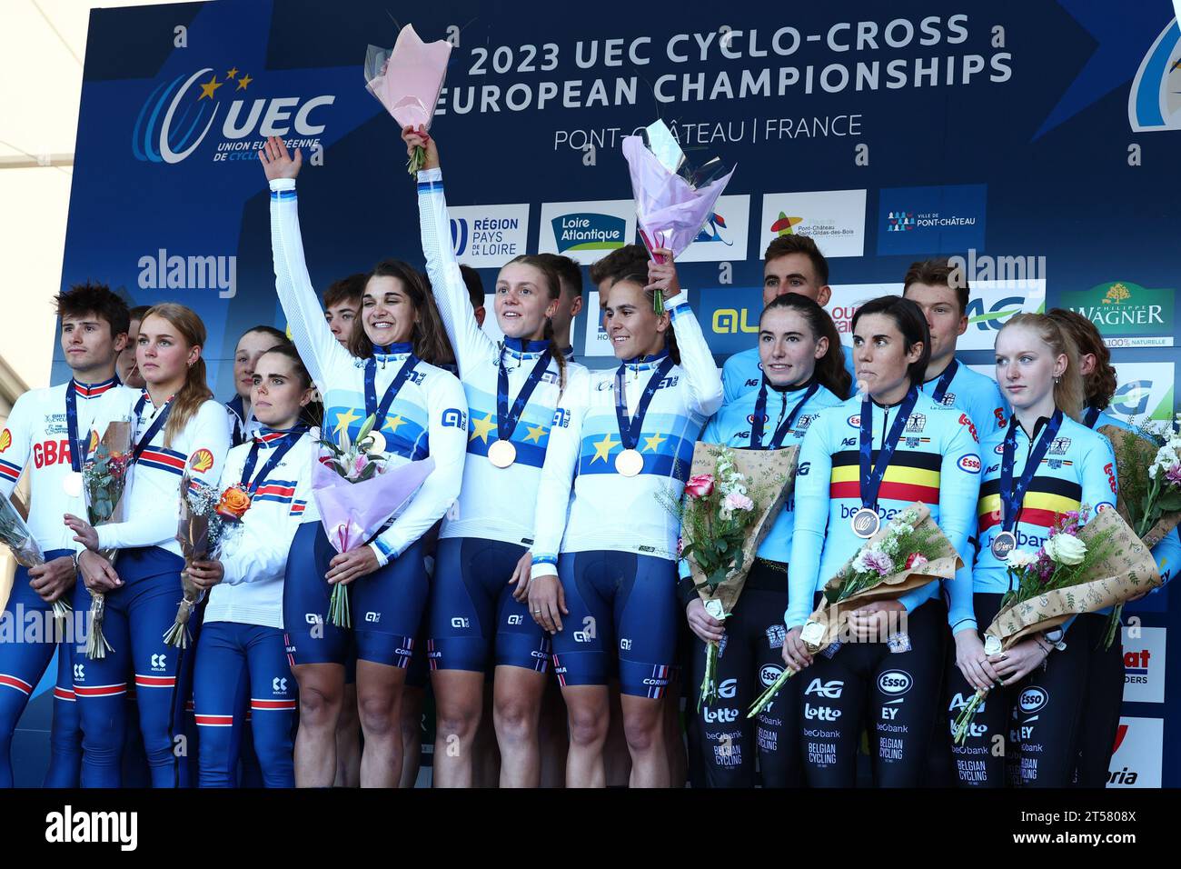 Pontchateau, France. 03rd Nov, 2023. The podium with LR, second United