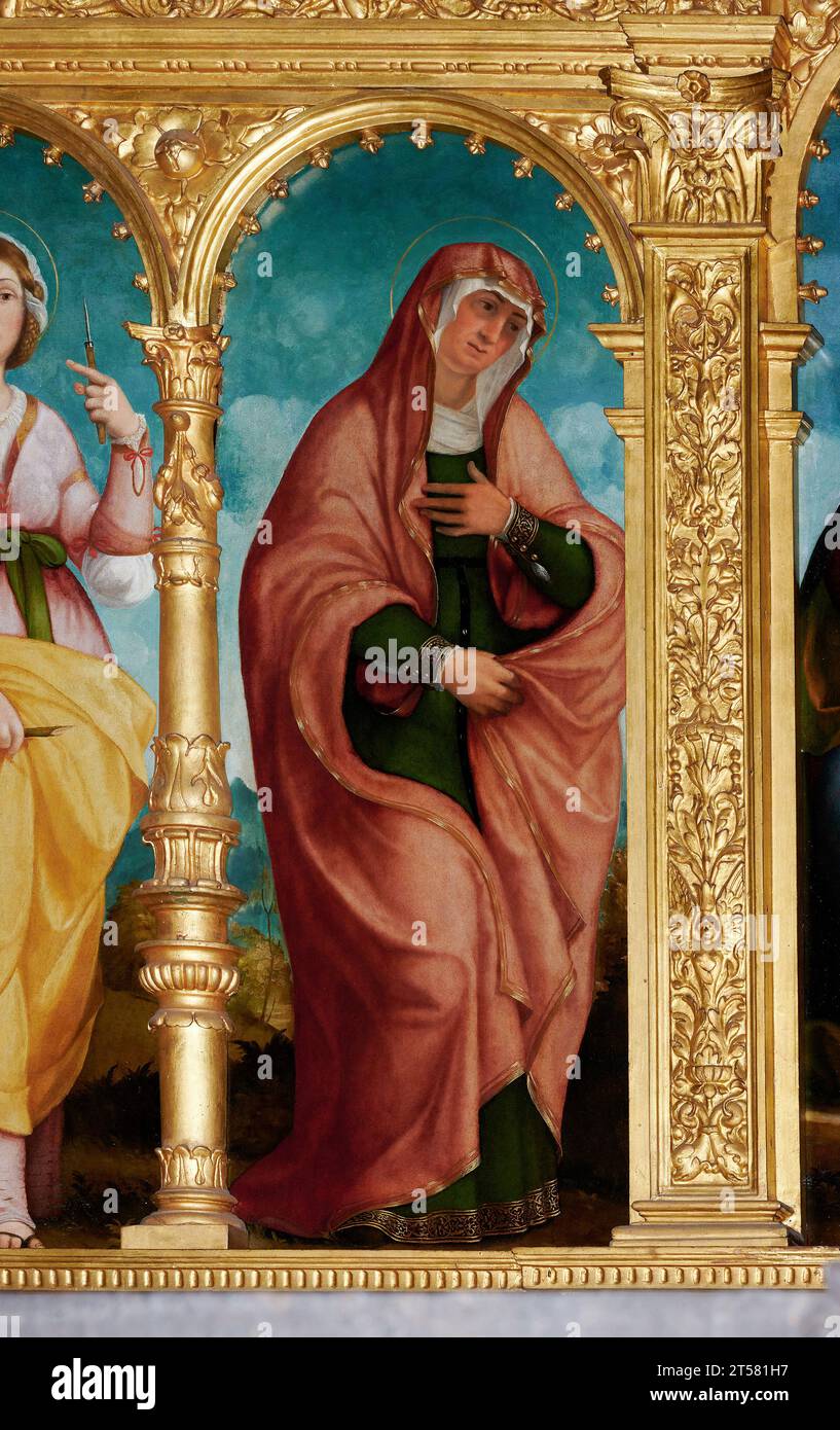 S. Elisabetta, particolare del Polittico con Madonna col Bambino,Cristo