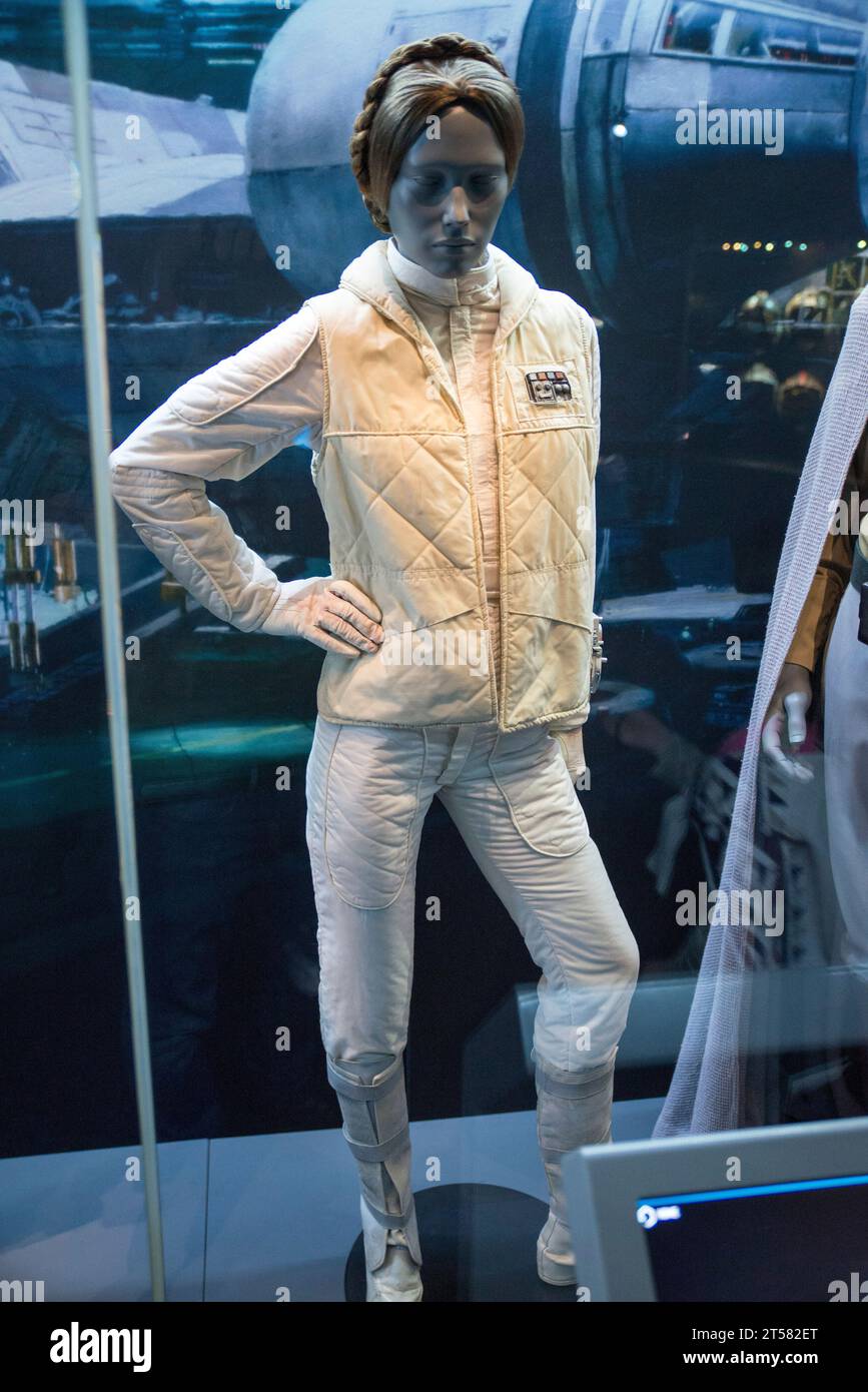 Original Leia Organa Hoth costume from Star Wars - The Empire Strikes Back Stock Photo