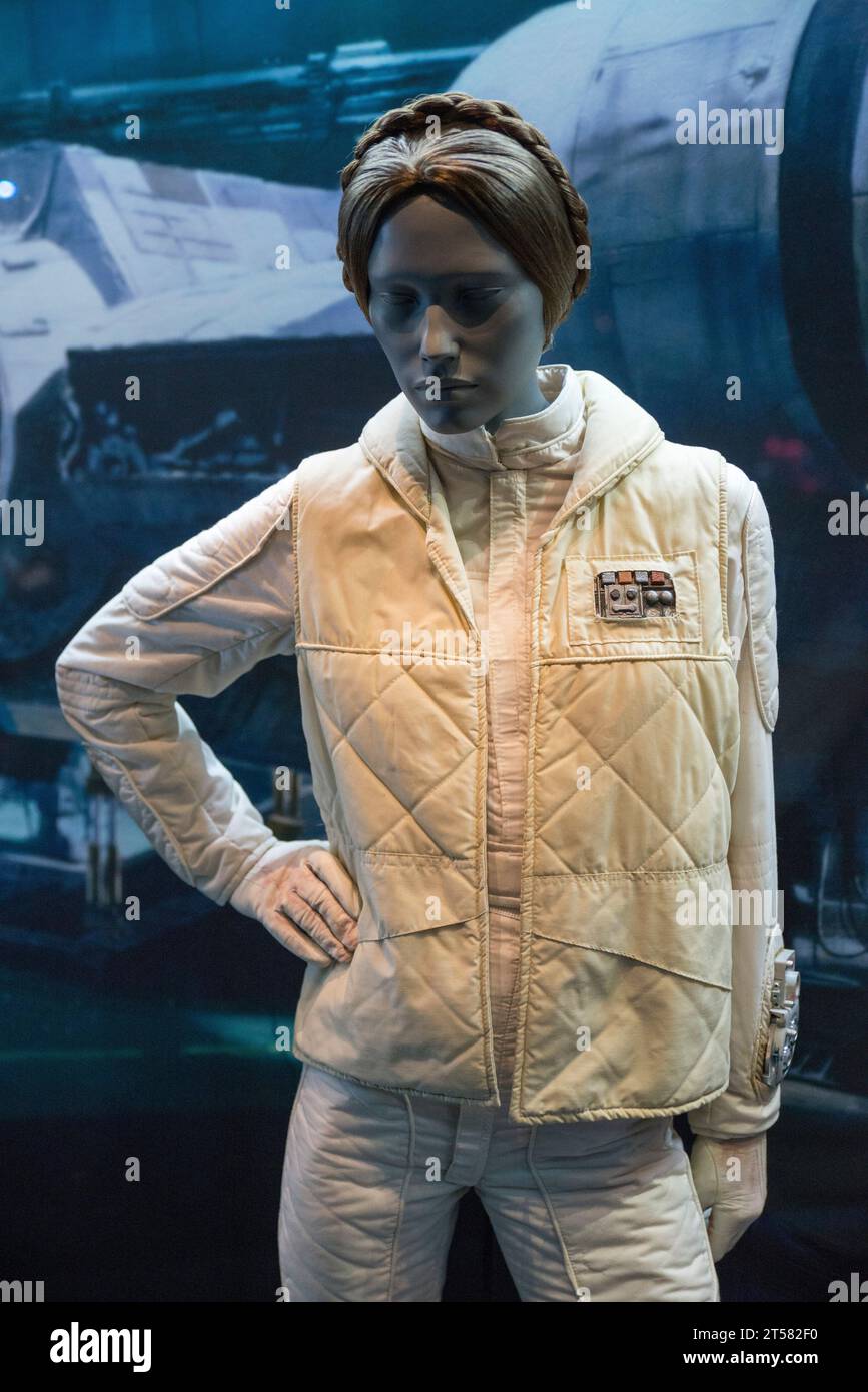 Original Leia Organa Hoth costume from Star Wars - The Empire Strikes Back Stock Photo