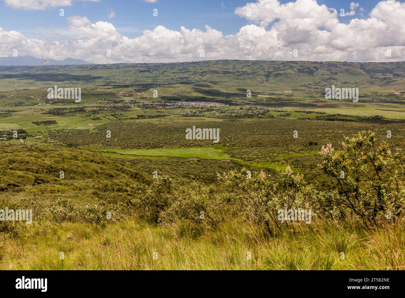 View from the Longonot volcano, Kenya Stock Photo