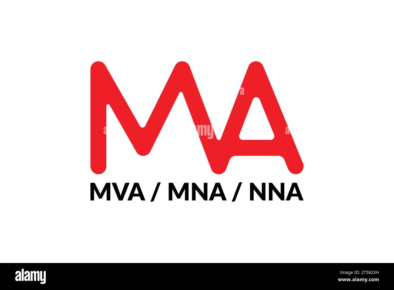 Mva Mna Nna Letter Logo Concept Alphabet Vector Image Stock Vector