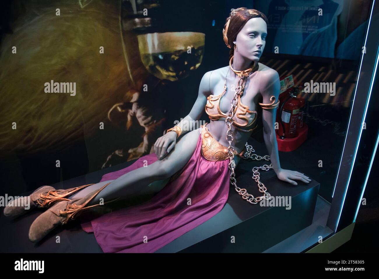 original bikini (slave Leia) used in Star Wars - Return of the Jedi Stock Photo