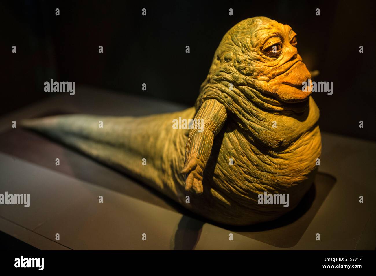 Original Jabba model used in Star Wars - The Phantom Menace Stock Photo