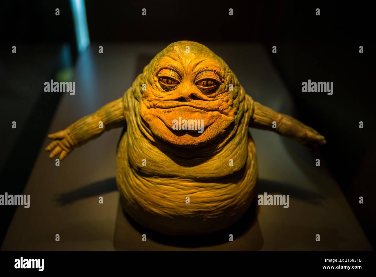 Original Jabba model used in Star Wars - The Phantom Menace Stock Photo