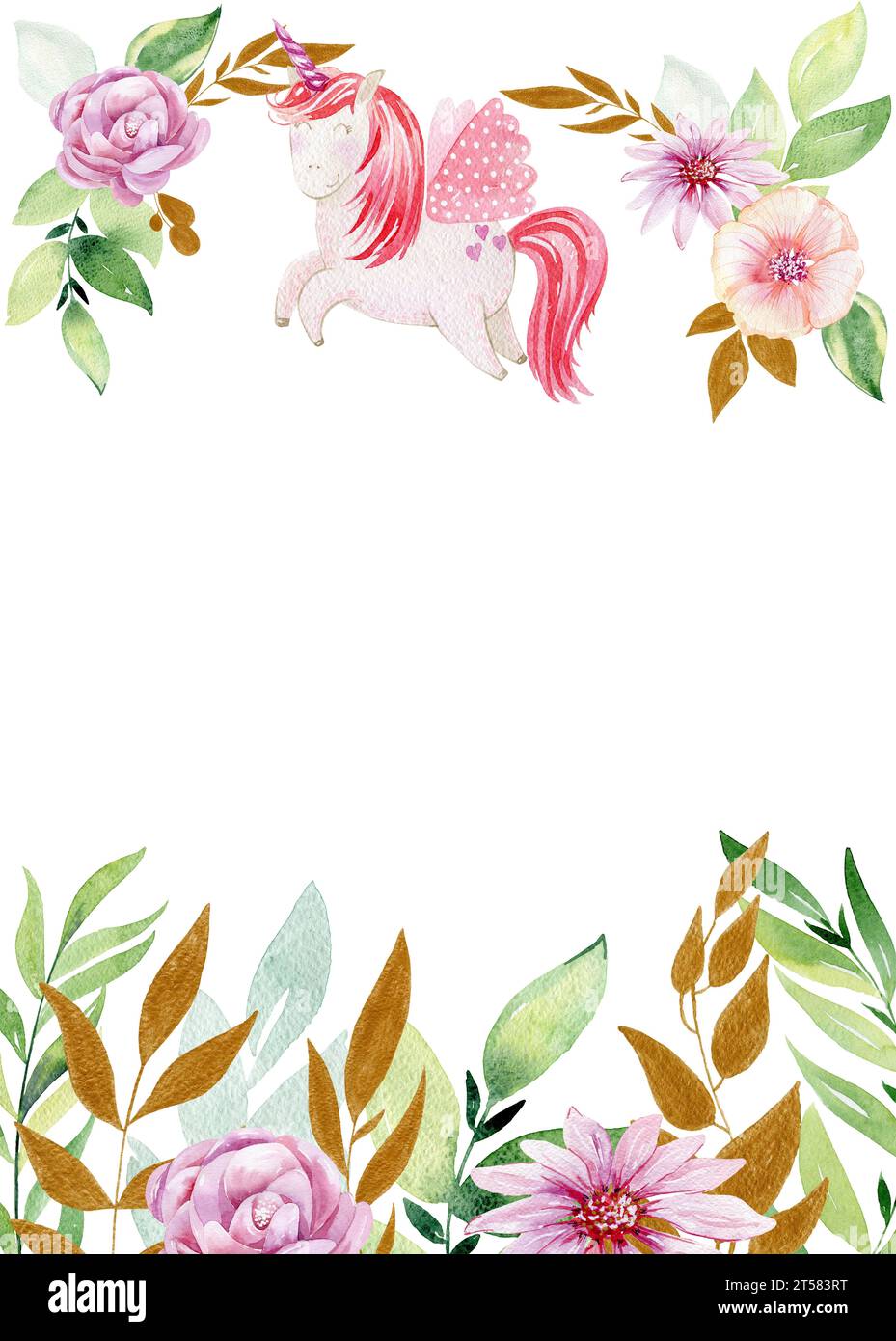 Unicorn watercolor hi-res stock photography and images - Page 5 - Alamy