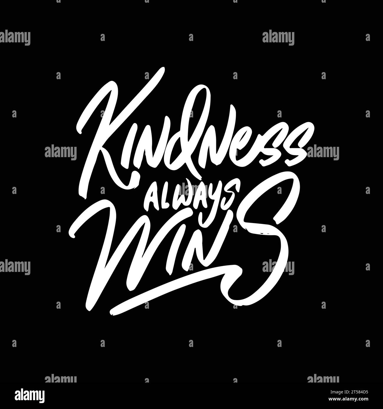 Kindness always wins motivational quote Royalty Free Vector Stock ...