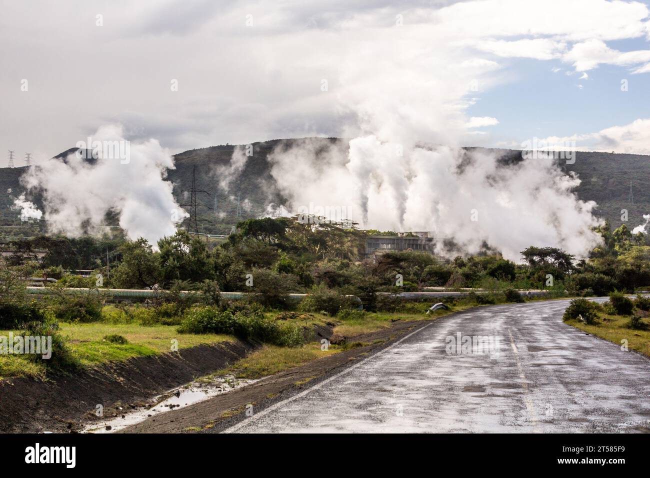 Olkaria I Geothermal Power Station in the Hell's Gate National Park