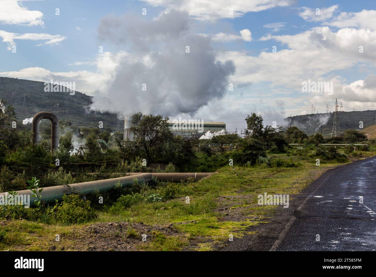 Olkaria I Geothermal Power Station in the Hell's Gate National Park