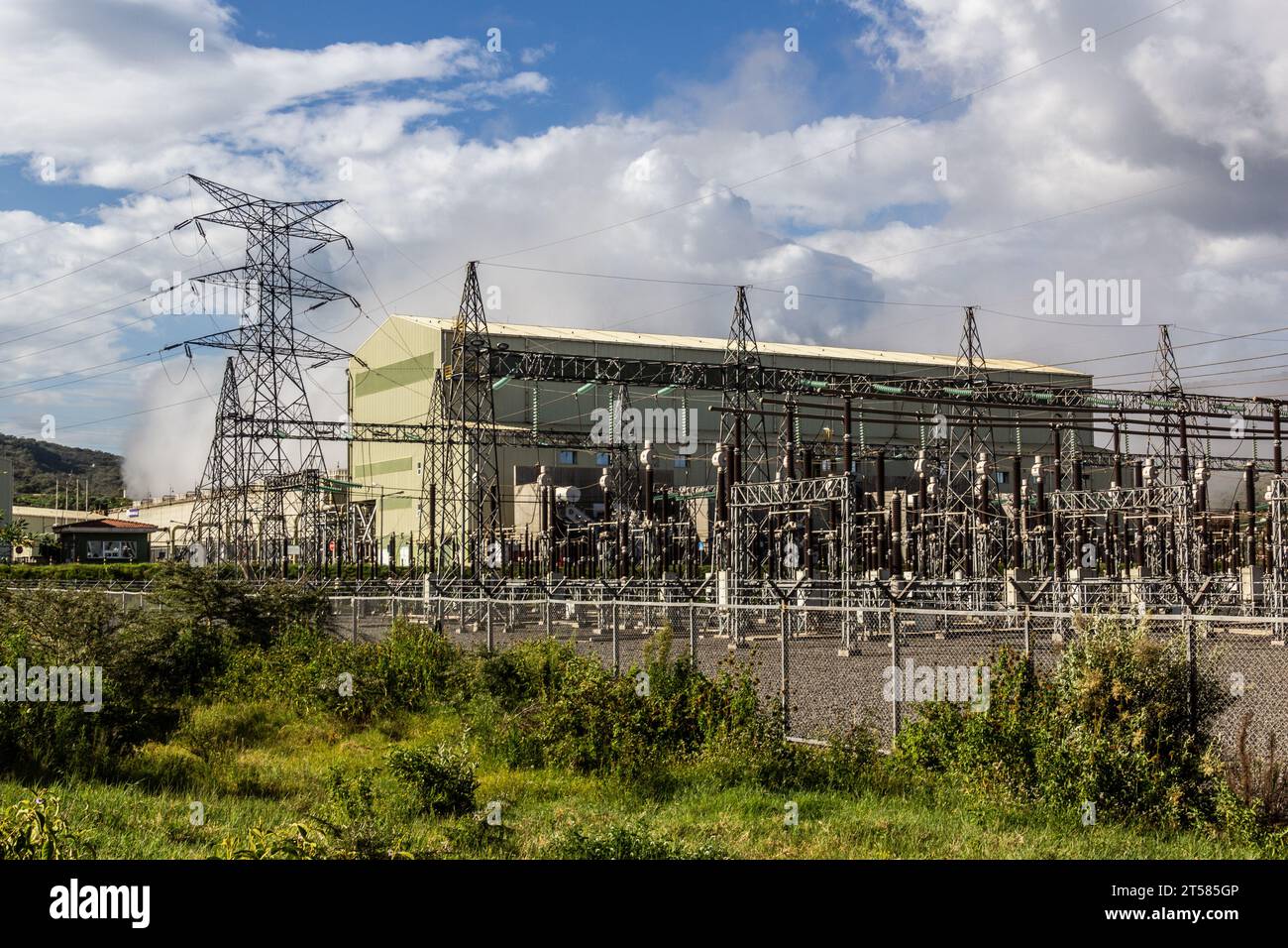 Olkaria I Geothermal Power Station in the Hell's Gate National Park