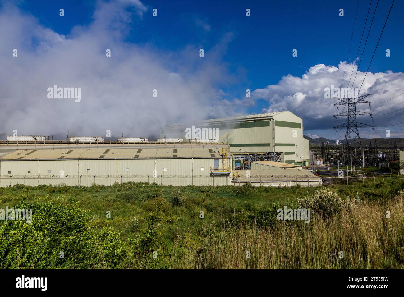 Olkaria I Geothermal Power Station in the Hell's Gate National Park