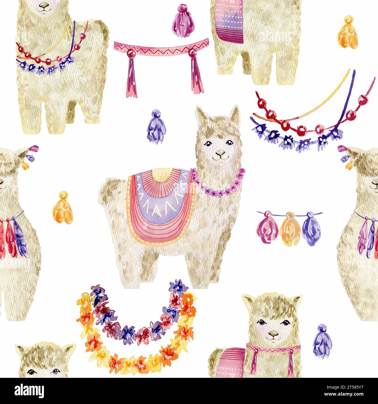 Watercolor seamless pattern Stock Photo - Alamy