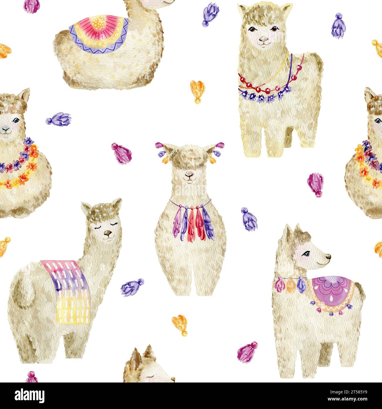 Watercolor seamless pattern Stock Photo - Alamy