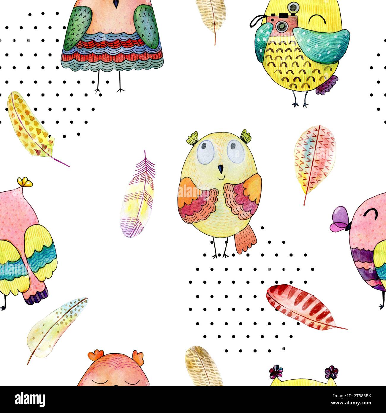 Watercolor seamless pattern Stock Photo - Alamy
