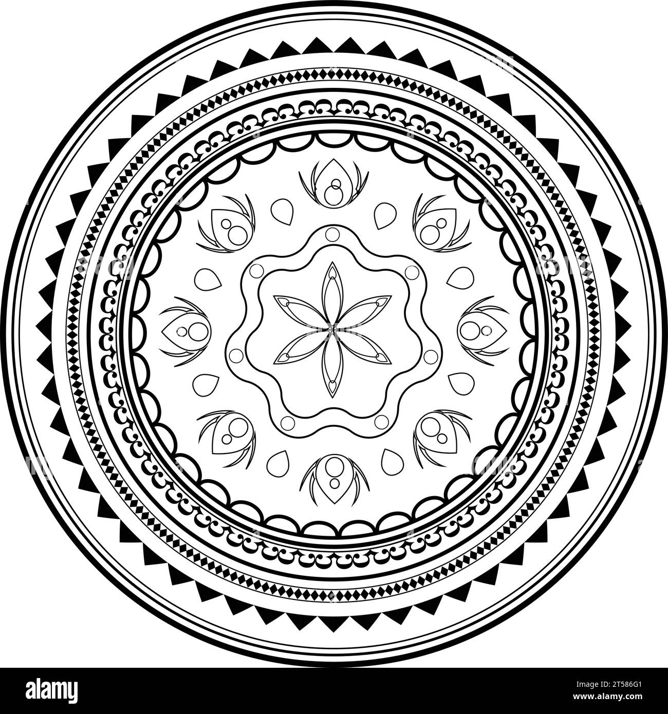 Pretty mandala Royalty Free Vector Image Stock Vector Image & Art - Alamy