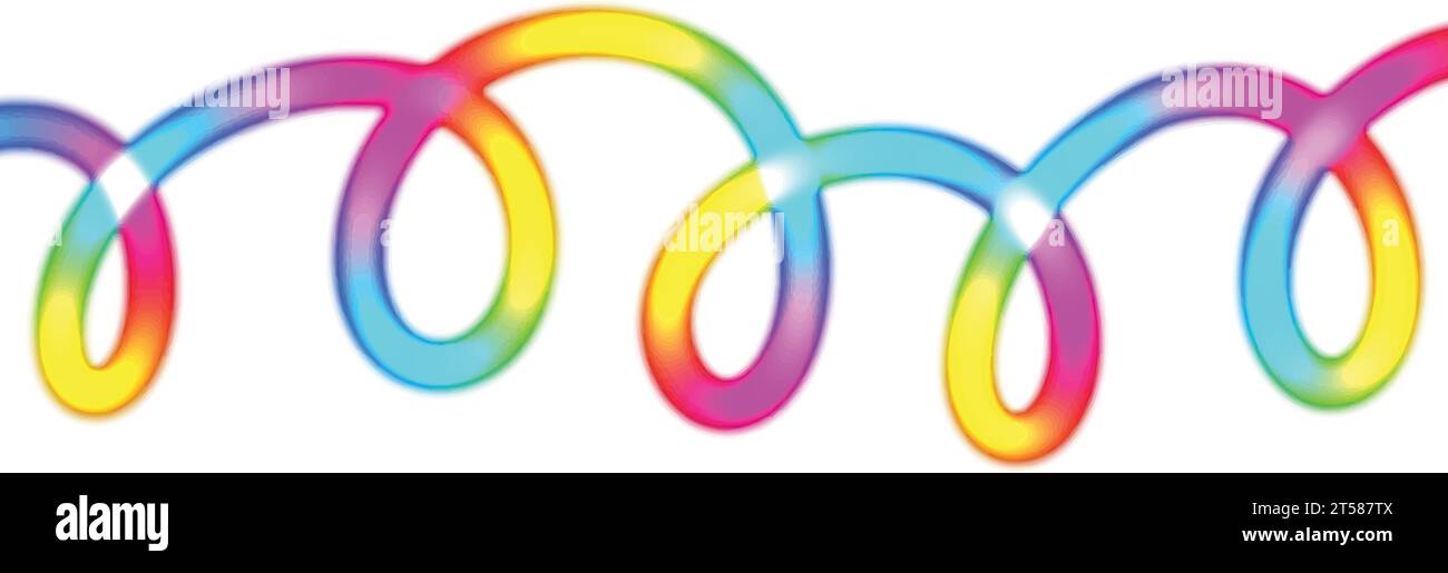 Loopy rainbow design element border Royalty Free Vector Stock Vector ...