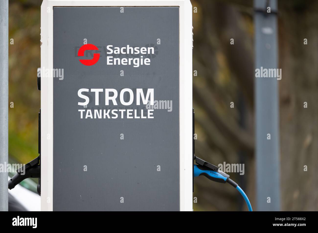 Dresden, Germany. 03rd Nov, 2023. A Sachsen Energie charging station
