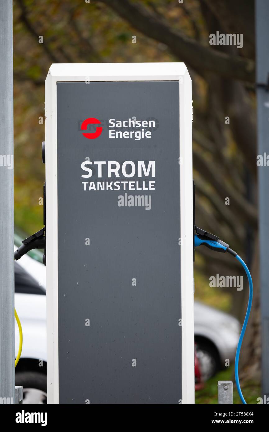 Dresden, Germany. 03rd Nov, 2023. A Sachsen Energie charging station
