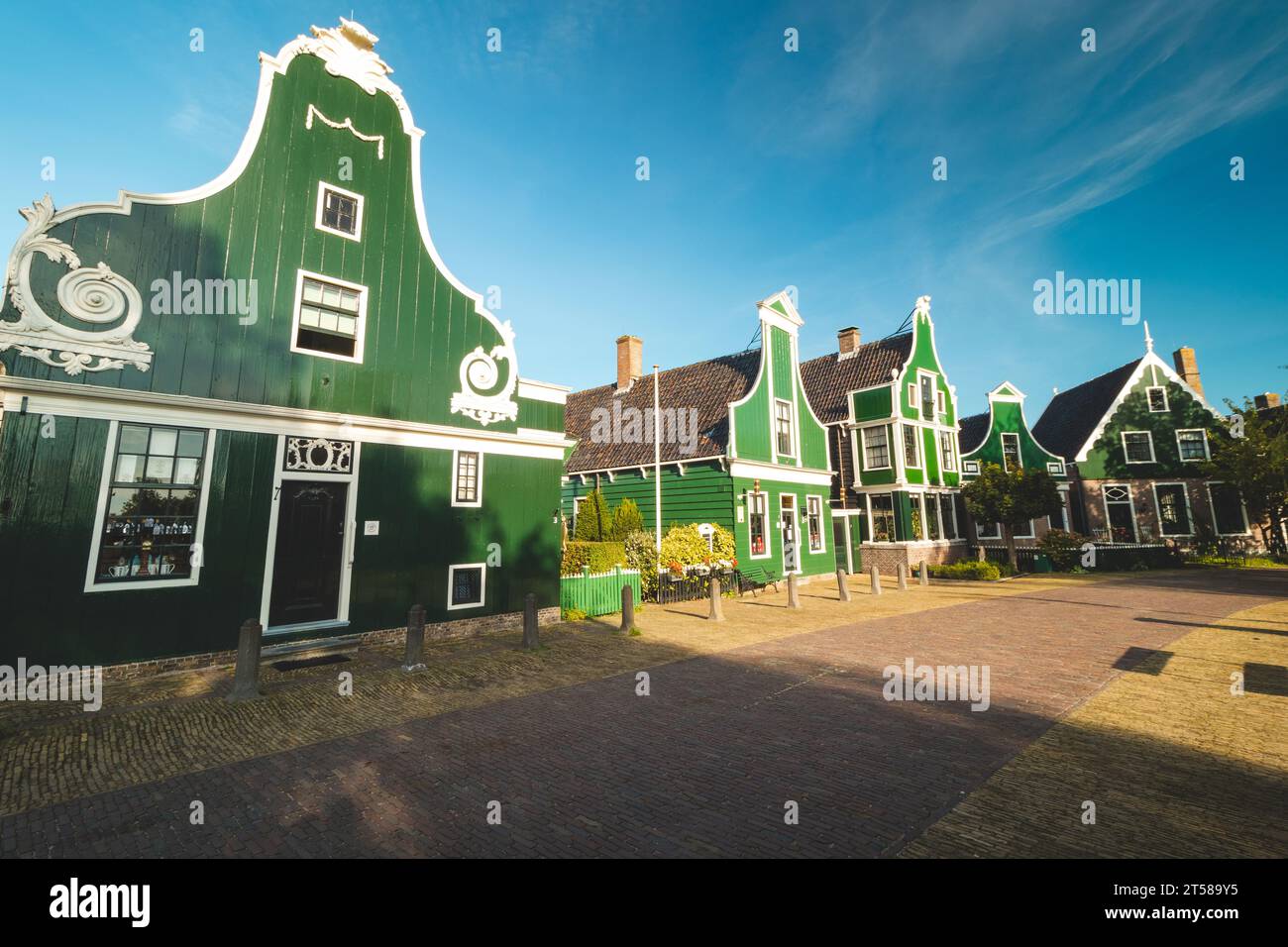 Famous Dutch village Zaanse Schans just outside Amsterdam. Fabulous