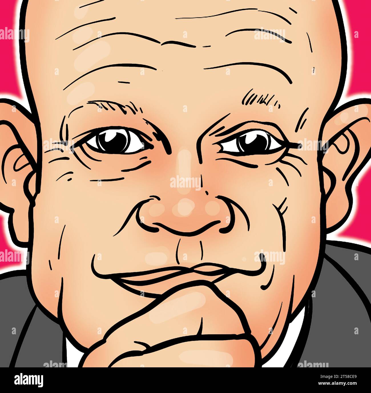 Art illustration Dwight David Eisenhower Dwight D. Eisenhower, nicknamed Ike, who served as the 34th president of the United States from 1953 to 1961. Stock Photo