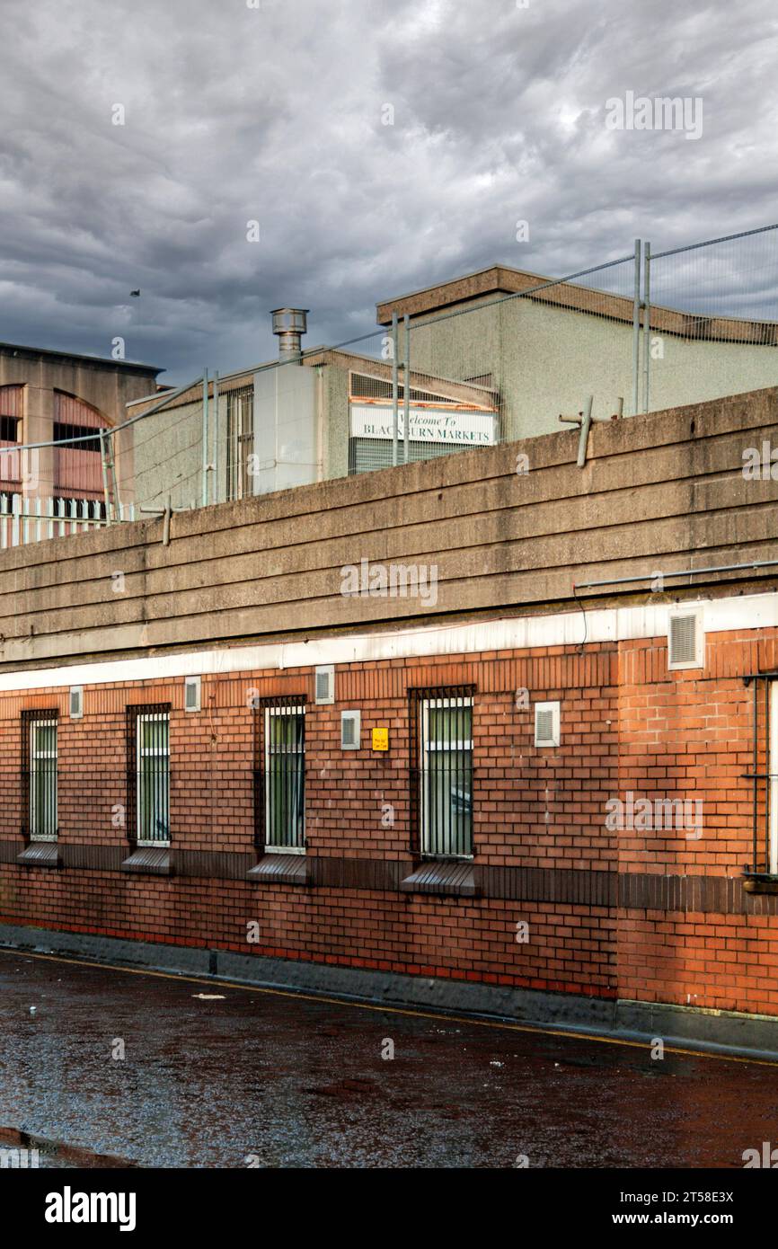 Blackburn Market rooftop car park in 2011. Now demolished Stock Photo