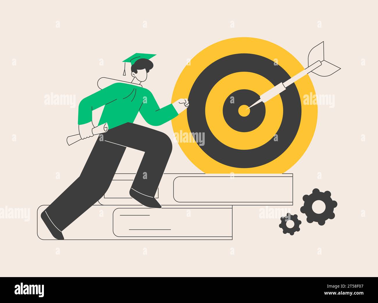 Educational trajectory abstract concept vector illustration Stock ...