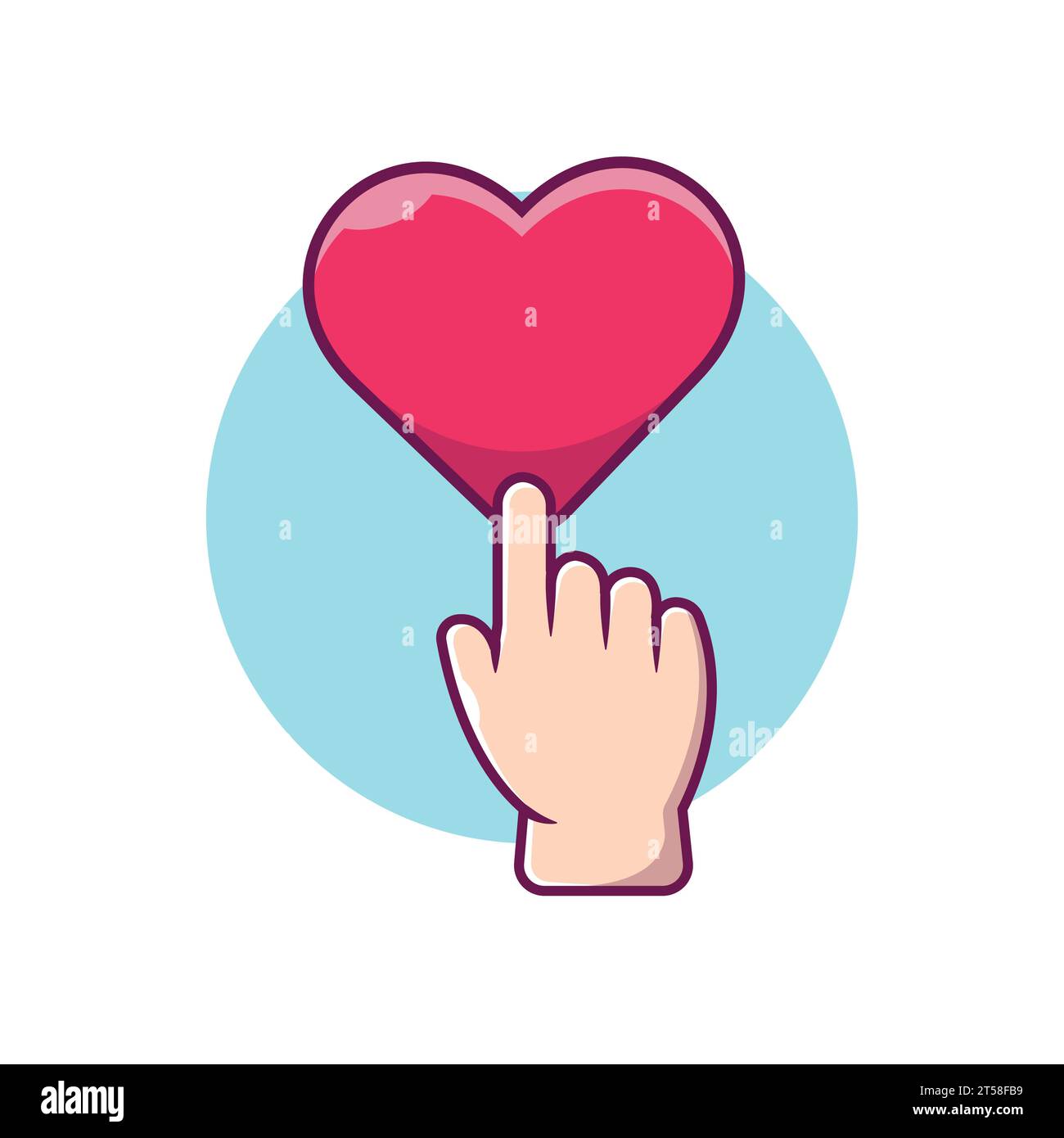 Letter with heart cartoon icon Royalty Free Vector Image