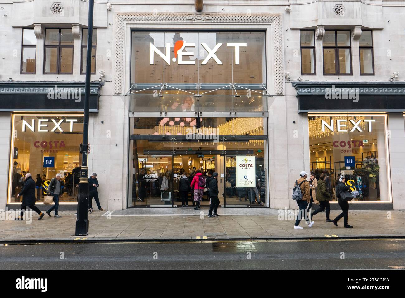 London, England. Next clothes superstore on Oxford Street in Central London, England on the 2nd November, 2023. Credit: SMP News / Alamy Live News Stock Photo