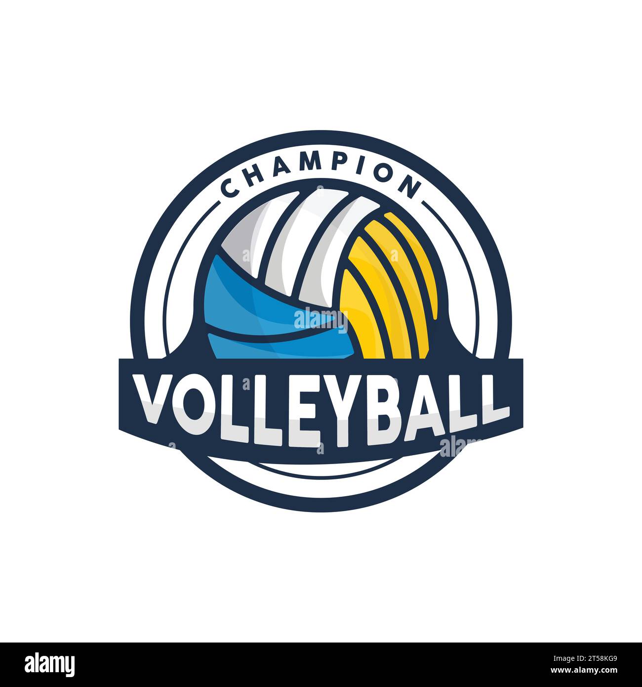 Volleyball Logo, Sport Simple Design, World Sports Tournament Vector