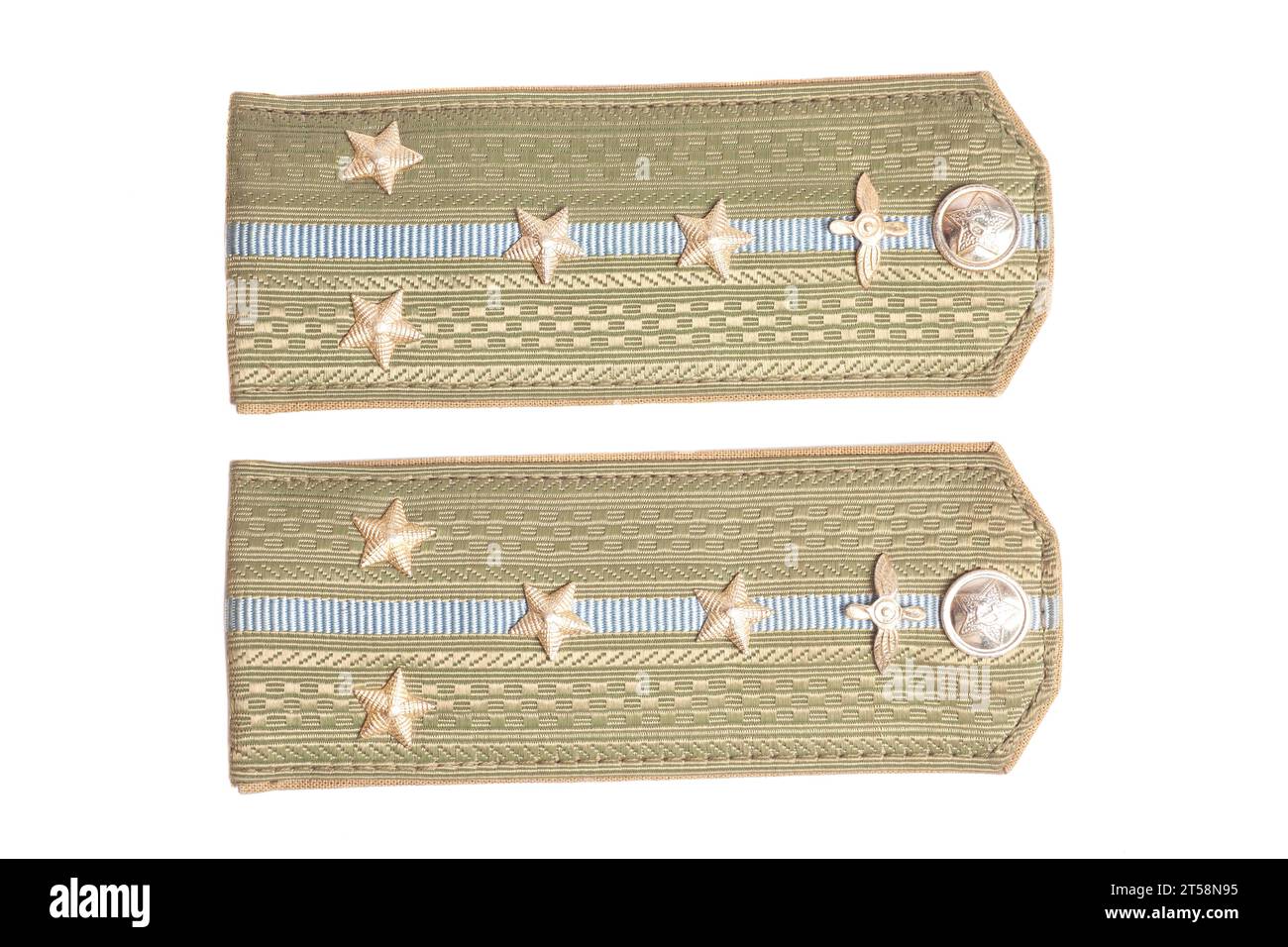 soldier officer shoulder straps of USSR army Stock Photo