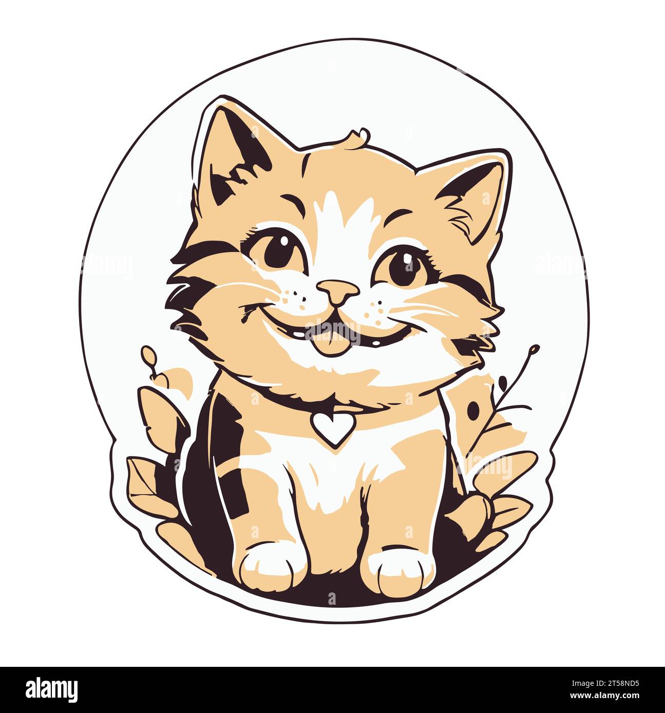 Kawaii Cat Flat Icon Vector, Cat Icons Graphic by T-Shirt Pond · Creative  Fabrica