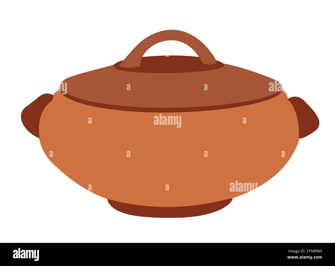 Isolated of clay soup tureen Royalty Free Vector Image Stock Vector