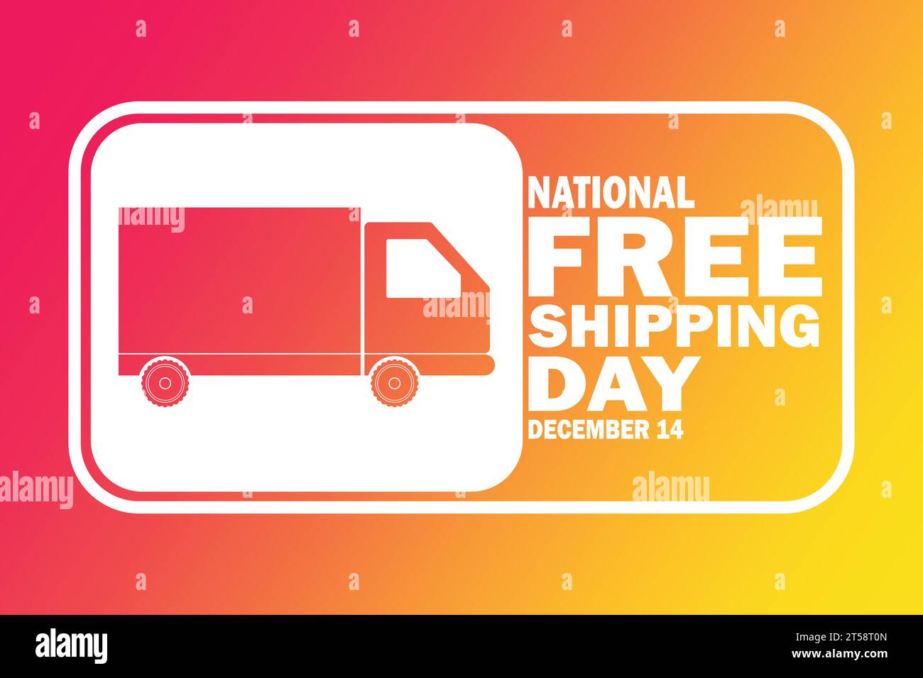 National Free Shipping Day. Vector illustration. December 14. Suitable for greeting card, poster and banner Stock Vector