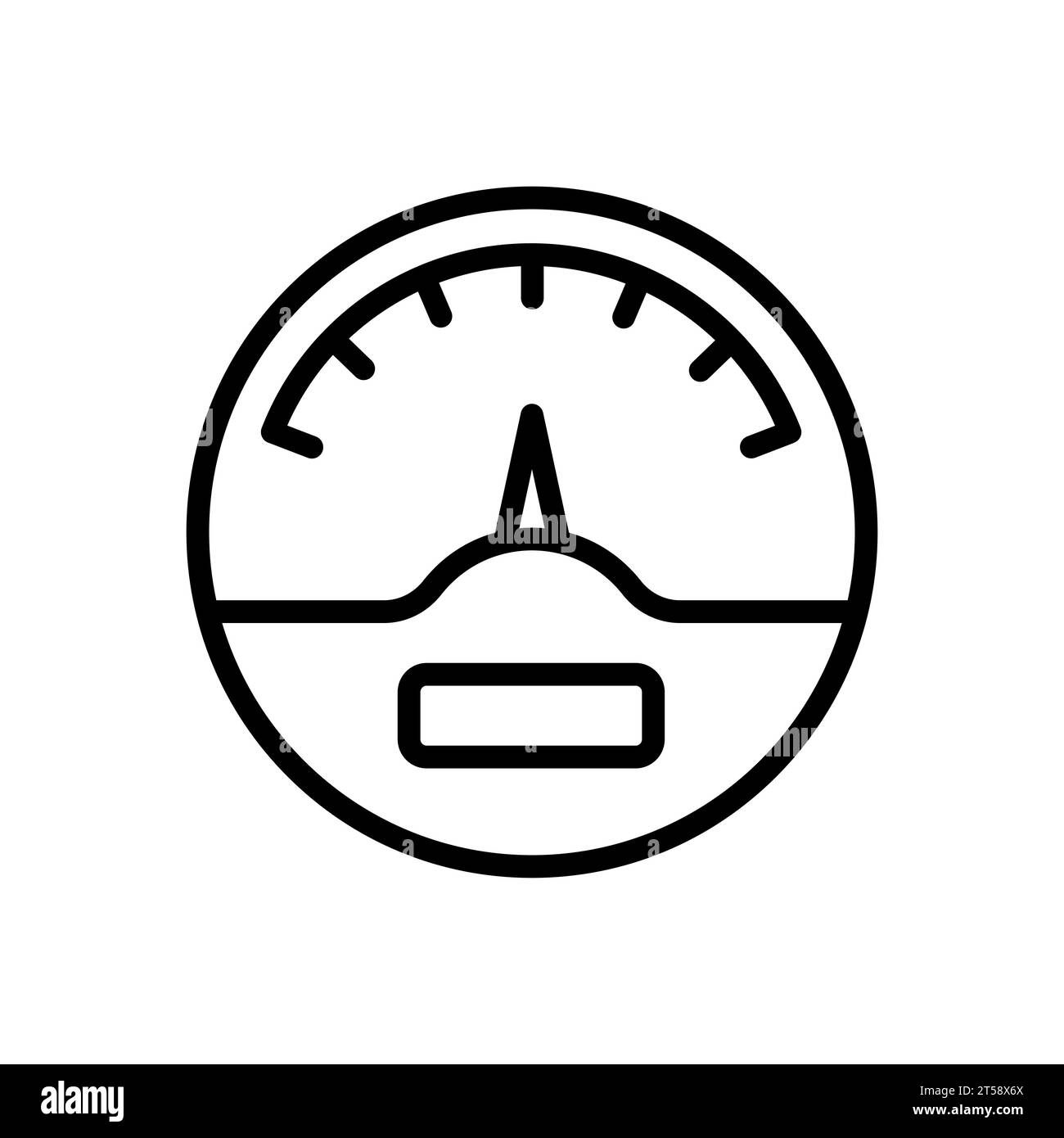 Voltmeter outline vector icon isolated on white background. Voltmeter