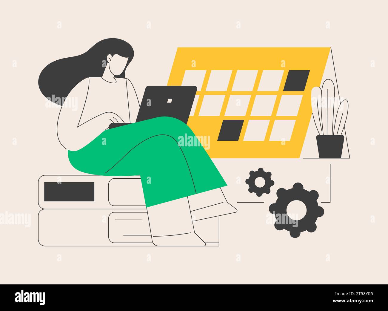 Revision week abstract concept vector illustration Stock Vector Image ...