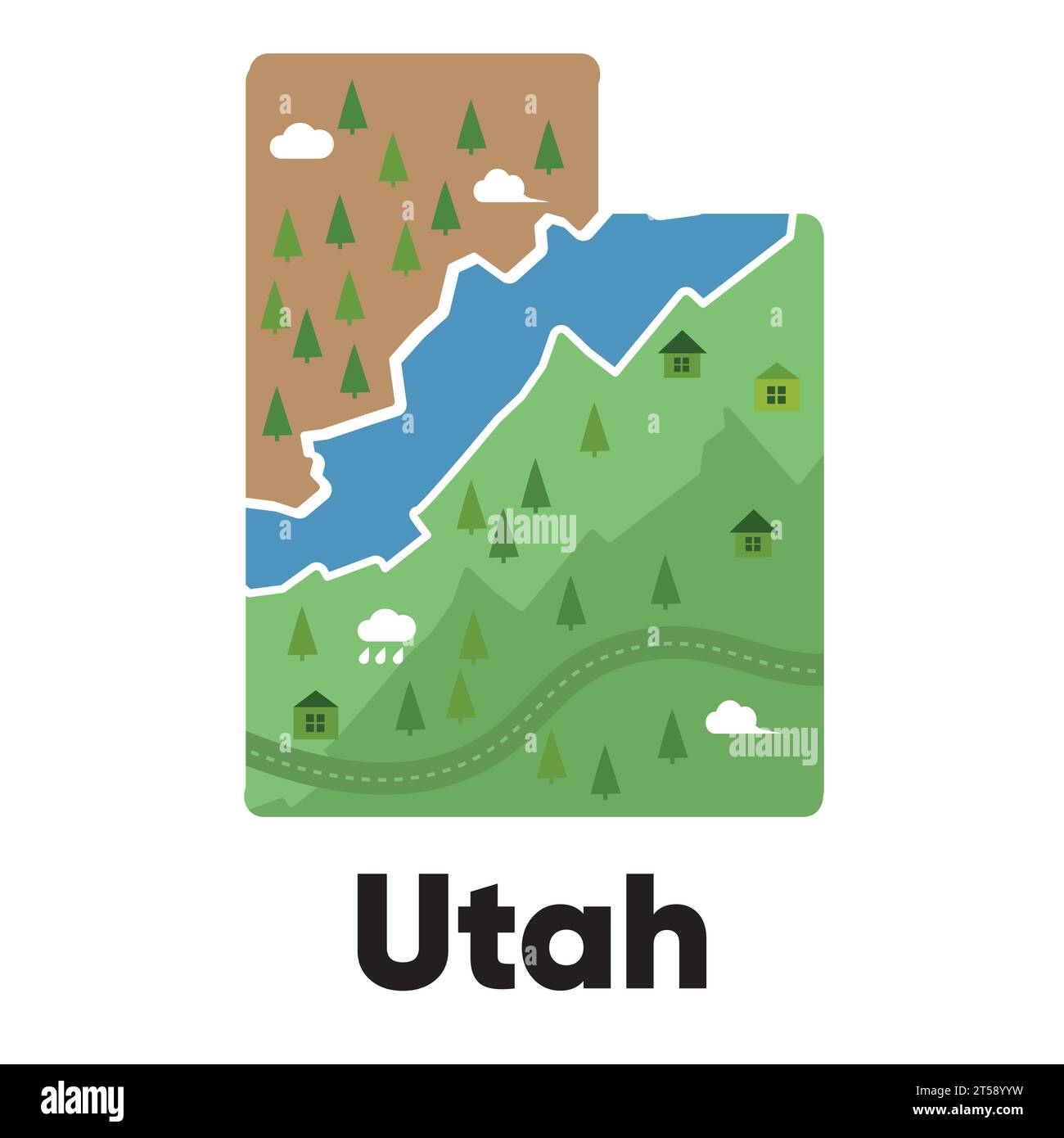 Map Utah Stock Vector (Royalty Free) 548172694