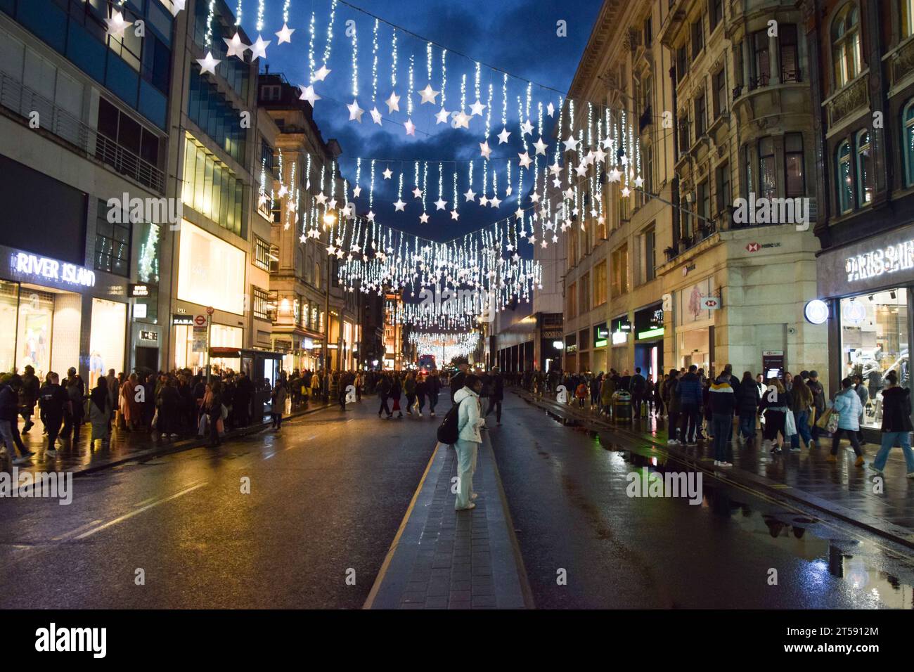 London, England, UK. 3rd Nov, 2023. This year's Christmas lights have