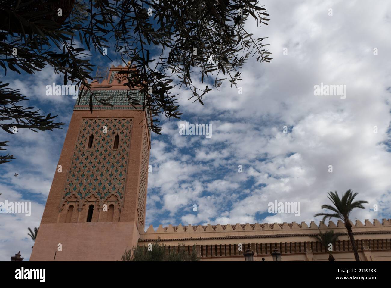 view at casbah mosque near Saadi tombs in Marrakech, Maroc Stock Photo