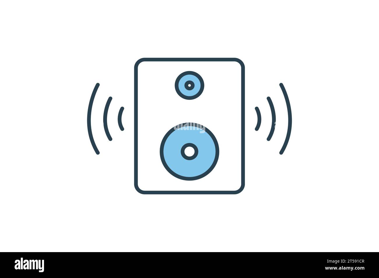 sound box icon. icon related to device, multimedia, music. flat line